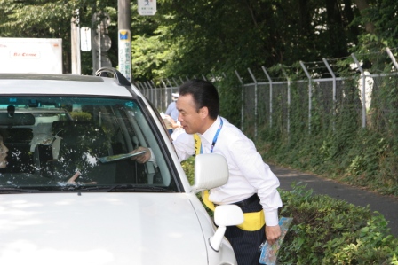 夏の交通事故防止運動に参加しました