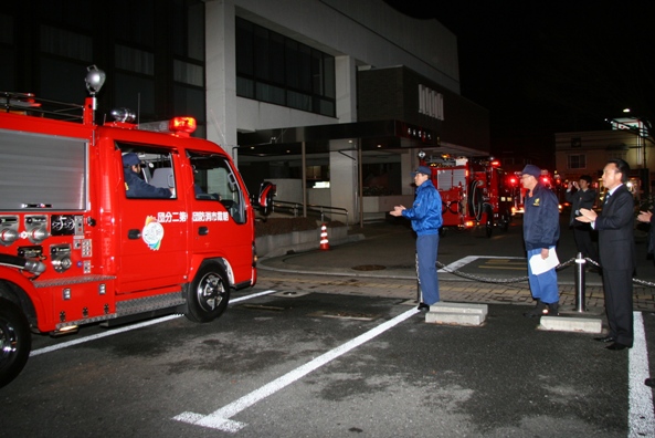 消防団歳末特別警戒出発式に参加しました。