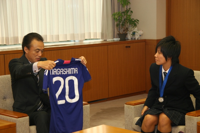 U17日本代表　長嶋洸さんが訪問しました。