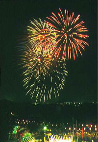 彩夏祭の花火