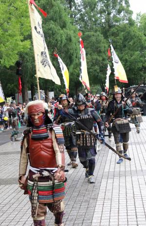 210川越藩火縄銃鉄砲隊保存会による発砲演武