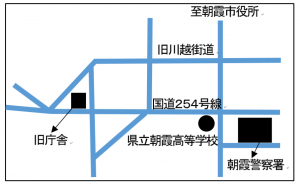 朝霞警察署案内図