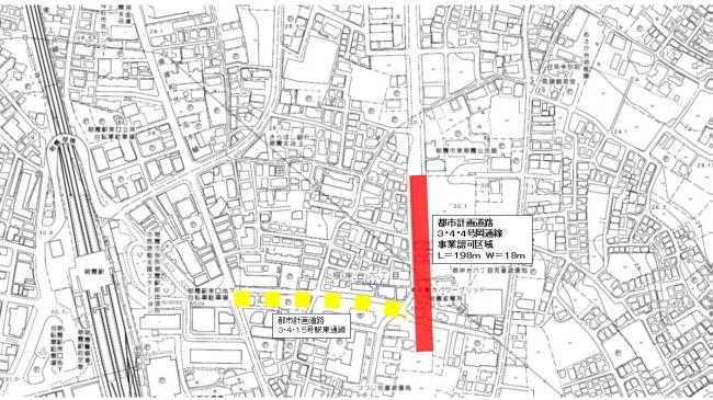 岡通線位置図