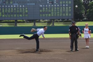 女子プロ野球2019始球式