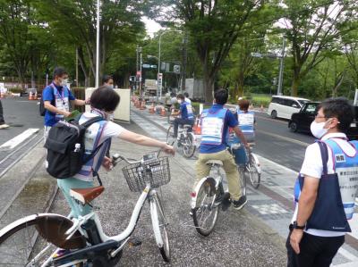 自転車パトロールの様子