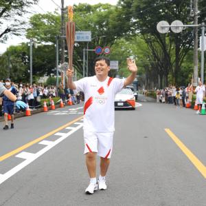 聖火ランナー（川合　康夫さん）