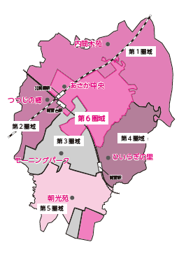 地域包括支援センター圏域地図