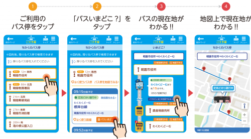 ちかくのバス停の使い方