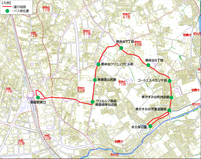 根岸台7丁目地区運行ルート