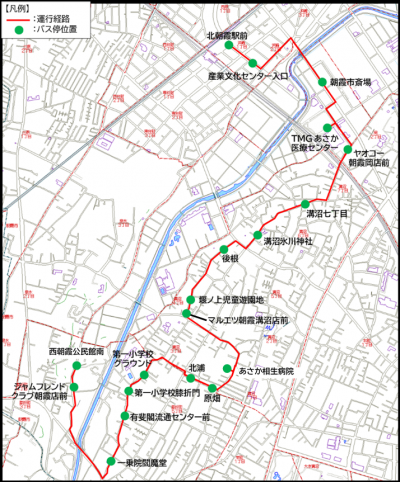ひざおり号運行経路図　令和7年6月2日更新