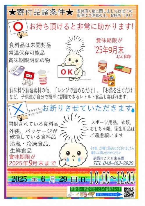 フード・ドライブキャンペーン　チラシ裏