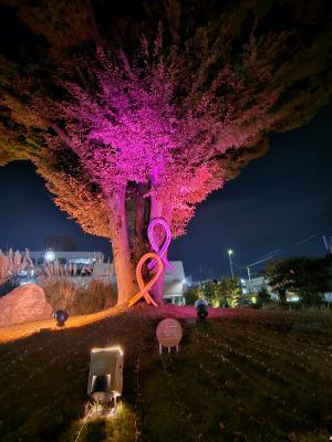 パープル・オレンジライトアップ