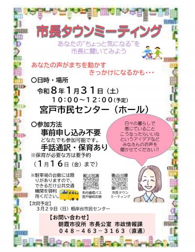 市長タウンミーティングポスター