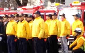 自警消防団　出初め式風景