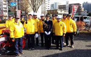 自警消防団　出初め式にて市長と