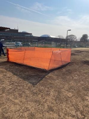 中・大型犬エリア芝生養生中