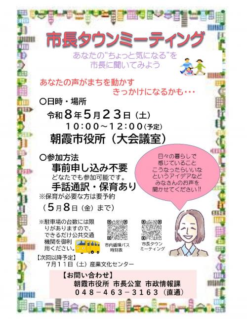 市長タウンミーティング開催のポスター