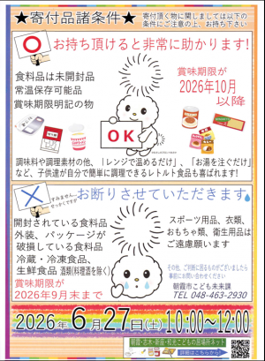 フード・ドライブキャンペーン　チラシ裏
