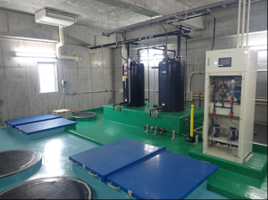 泉水・岡浄水場次亜塩設備等更新工事の写真