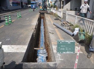 市道2174号線他配水本管布設替工事の写真