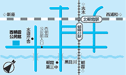 西朝霞公民館案内図