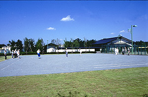 内間木公園ゲートボール場利用の様子