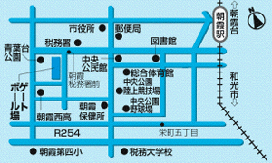 青葉台公園ゲートボール場案内図