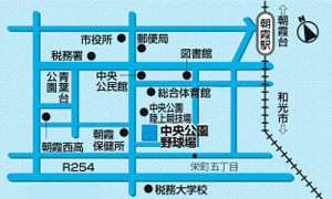 中央公園野球場案内図