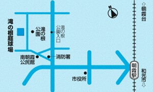 滝の根テニスコート案内図