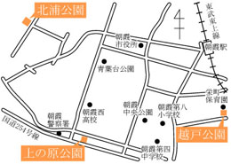 越戸公園の案内図