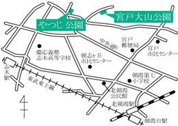 やつじ公園の案内図