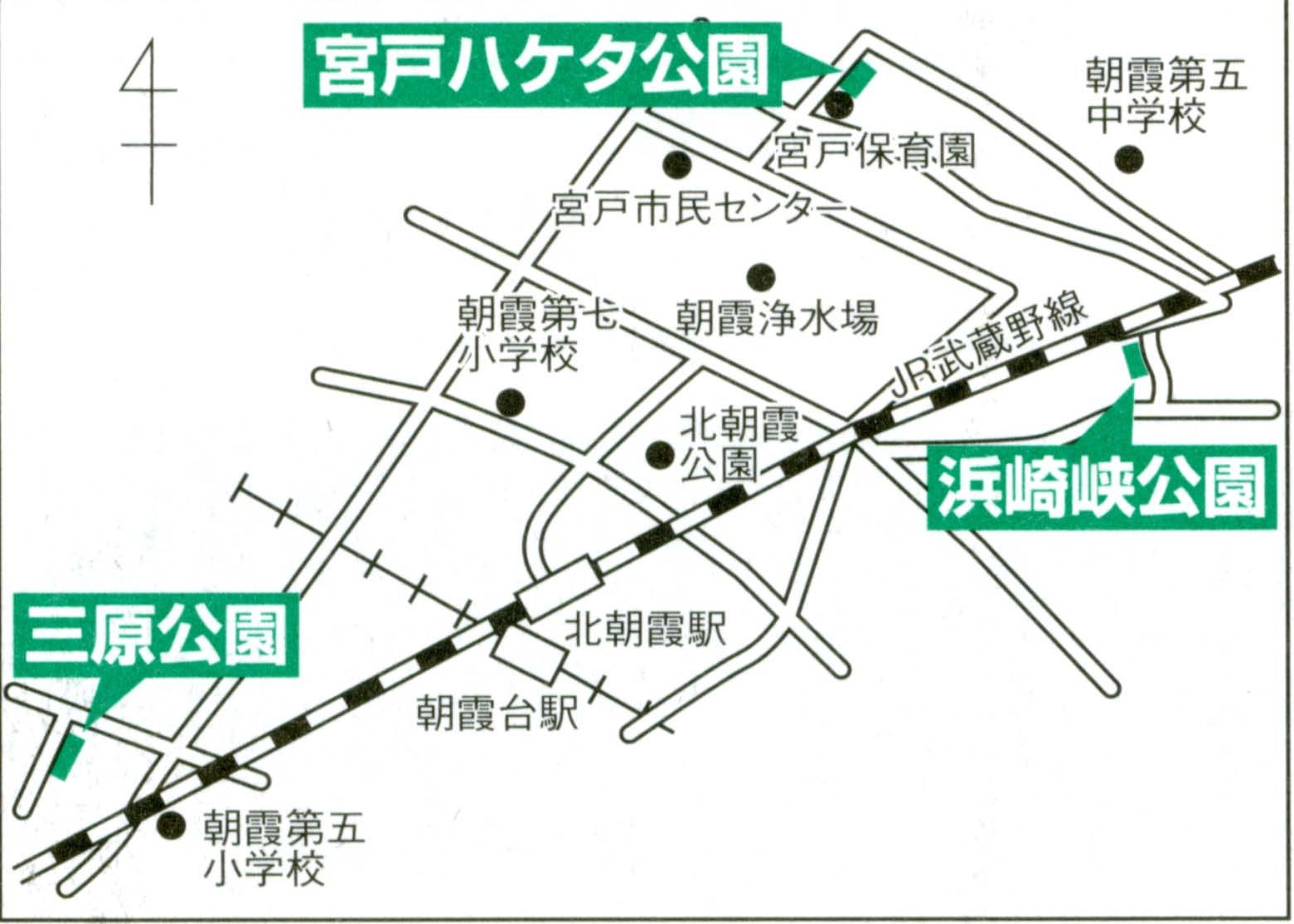 三原公園の案内図