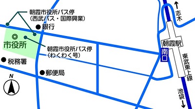 市庁舎位置図