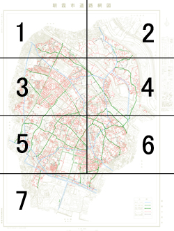 朝霞市道路網図