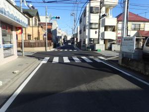 市道５号線道路改良工事の交差点部